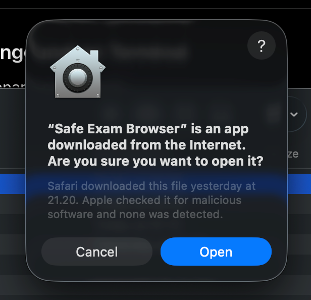 Gatekeeper Warning