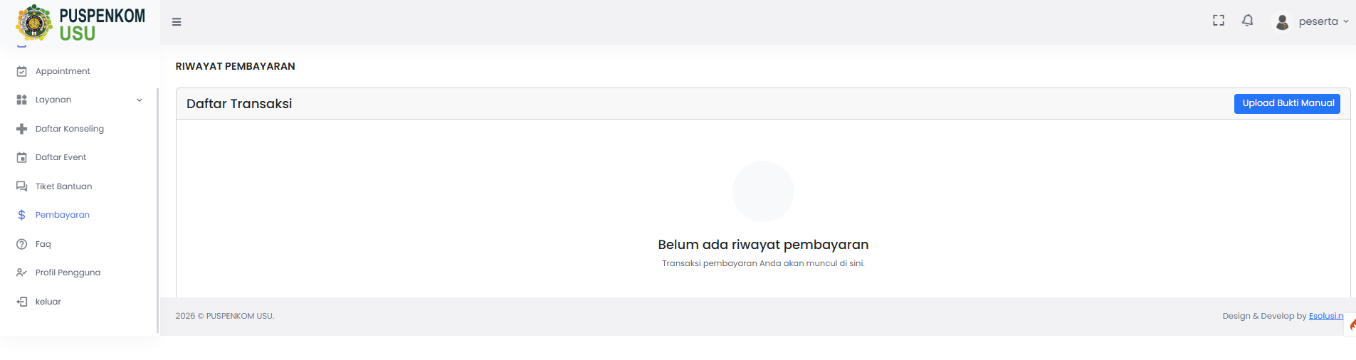 Screenshot Menu Pembayaran